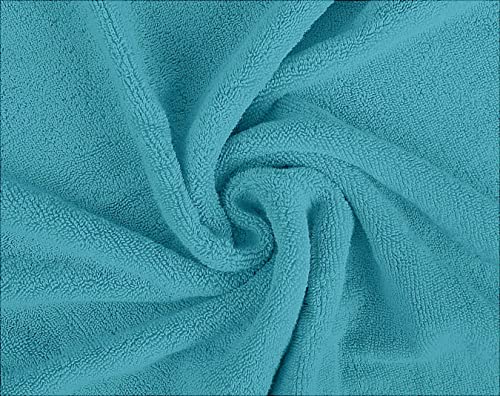 Towel and Linen Mart 4 Pieces Bath Towel Sets - Teal - 2 ply Low Twist Luxurious,Quick Dry, Extra Absorbent, 100% Ring Spun Cotton 600 GSM (27 x 54, Pack of 4) - color: Teal