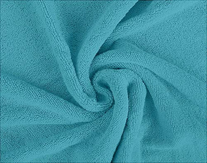 Towel and Linen Mart 4 Pieces Bath Towel Sets - Teal - 2 ply Low Twist Luxurious,Quick Dry, Extra Absorbent, 100% Ring Spun Cotton 600 GSM (27 x 54, Pack of 4) - color: Teal