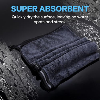 TEAWOO Shiny Wipes Shower Cleaning Cloth, Ultra Absorbent Car Drying Towel, 2 Pack 16 x 24 inch Microfiber Cleaning Cloth for Car, Bath & Househood - size: 6PCS 15.7*23.6 inch