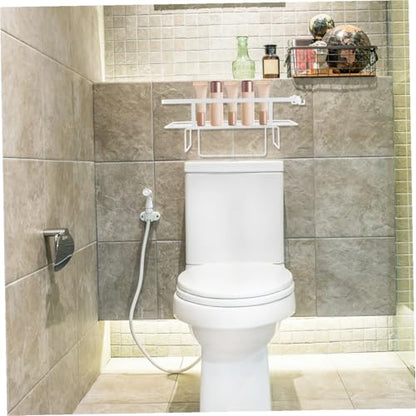 ULTECHNOVO Toilet Shelf Over The Toilet Shelf Bathroom Rack Iron Organizer Easy Install