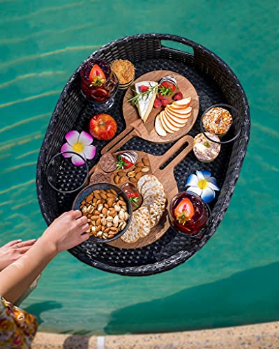 Deluxe Floating Tray for Pool - Floating Pool Tray - Stylish Breakfast Tray on the Water - Floating Bar for Pool