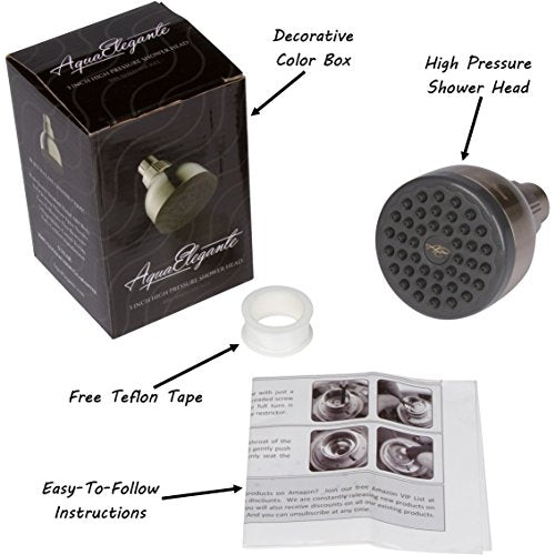 High Pressure Shower Head - 2.5 GPM - Brushed Nickel | Best 3 Inch Wall Mount Bathroom Showerhead For Boosting Low Flow With Anti-Clog Nozzles, Adjustable Brass Ball Joint - color: Brushed Nickel, size: 2.5 GPM