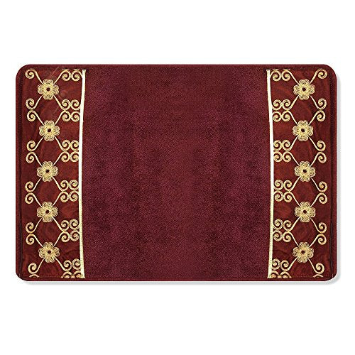 Zahari Home Elegant Rose Classic Bathroom Rug Modern Bath Rug Luxury Contemporary Decor Beautiful Shower Mat Unique Design Stylish Bathroom Runner Rug Bath Shower Tub Décor - color: Elegant Rose, style: Bath Rug