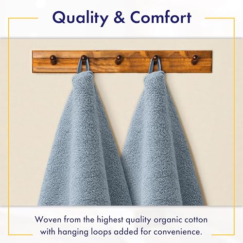 100% Organic Luxury Bath Sheets - GOTS Certified - Extra Large 35x70 Inches (Pack of 2) Zero-Twist, Long-Staple Cotton Bath Sheet Set (Chambray) - color: Chambray, size: 2pc Bath Sheets
