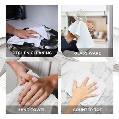 Avalon Towels White Washcloths Bulk Pack of 36 (12x12 inches) - 100% Cotton Washcloths & Face Towels - Highly Absorbent & Soft Wash Cloths for Showering, Wash Rags for Body & Face Cloths - color: White