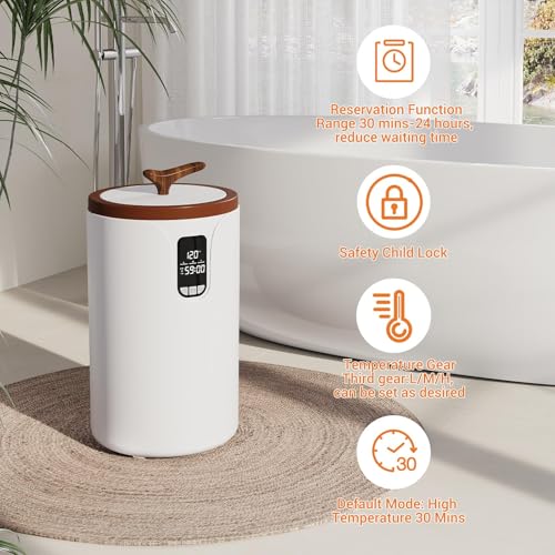 IDEALHOUSE Towel Warmer, 20L Capacity, Adjustable Temperature Control with Programmable Timer and Auto Shut-Off, Fast Even Heating for Towels Robes Blankets, for Bathroom or Home Spa