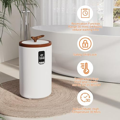 IDEALHOUSE Towel Warmer, 20L Capacity, Adjustable Temperature Control with Programmable Timer and Auto Shut-Off, Fast Even Heating for Towels Robes Blankets, for Bathroom or Home Spa