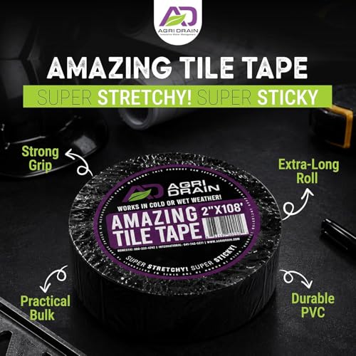 Amazing Tile Tape 2" x 108' Strong Adhesive Waterproof Tape