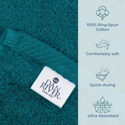 DAN RIVER Pack of 1 Jumbo Bath Sheet 40x80 Inches, Premium Oversized Towels for Adults, Super Soft and Quick Dry - Teal - color: Teal