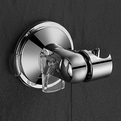 HotelSpa Universal Angle-Adjustable Hand Shower Wall Bracket for Easy Reach/Perfect Angle Fits Any Shower! Patented Push-Lock Provides Superior Suction Power. Self-Adhesive Slide-in Holder Included
