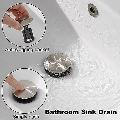 Waterfall Bathroom Faucet Brushed Nickel Stainless Steel Vessel Sink Faucet | Single Handle One Hole Deck Mount,Bowl Vanity Sink Faucet,with Pop-up Drain Stopper and Supply Hose,Lead-Free by Bathfinesse - color: Brushed Nickel