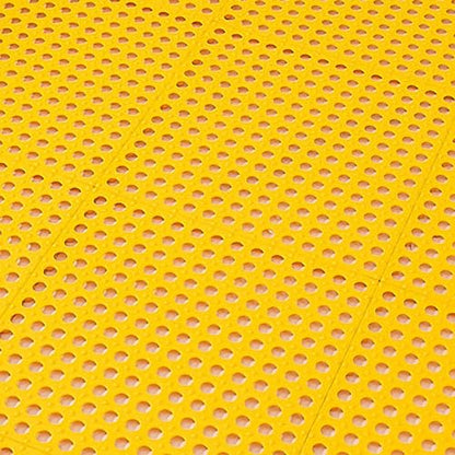 Tyenaza 10Pcs Bath Tub Shower Mat, Suction Cup Floor Mats Anti Slip Plastic Mosaic Bath Mat Tub Bathroom Mats for Kitchen Bathroom (Yellow) - color: Yellow