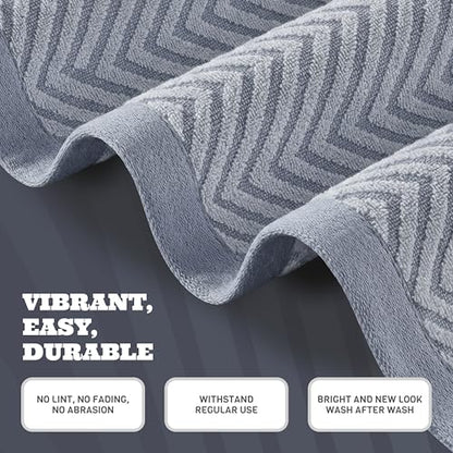 White Classic Cotton Beach Towels Oversized 35 x 70 Inches, Ultra Absorbent and Low Lint Luxury Pool Towels, Chevron Design, Light Gray, 2 Pack - color: Chevron Light Gray