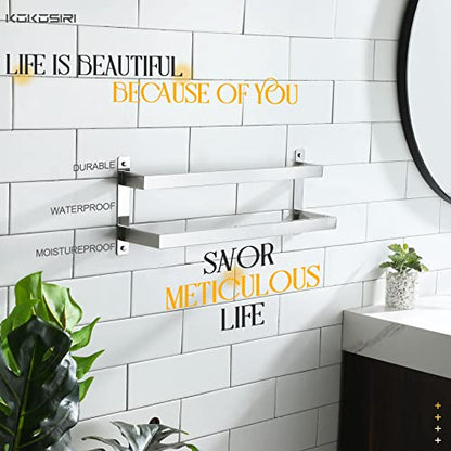 KOKOSIRI Towel Bars Bath Towel Holders 20-Inch Chrome Bathroom 2-Tiers Ladder Towel Rails Wall Mounted Towels Shelves Rack Polished Stainless Steel, B5008CH-L20 - color: Polished Chrome, size: 20-Inch