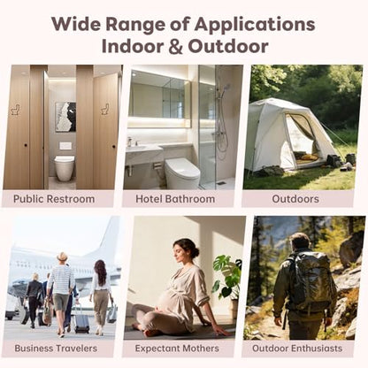 Portable Electric Bidet for Travel with 180° Adjustable Nozzle, Strong Water Pressure- Handheld Rechargeable USB-C Bidet,350ml Waterproof Personal Hygiene Cleaner for Postpartum Women, Camping (Pink) - color: Pink