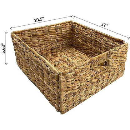 4 Tier X-Side End Storage Cabinet, Black | 4 Wicker Baskets, End Table, Side Table - color: Black, size: 14"D x 14"W x 32.1"H (4 Drawers)
