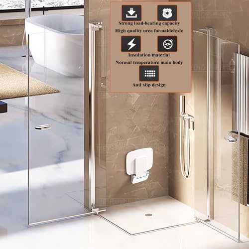 Double arc Fashion Style Foldable Shower Rack Wall Mounted Bathroom, Suitable for Elderly and Pregnant People's Showers and Shower Racks, Shoe Changing stools - size: Double arc fashion style