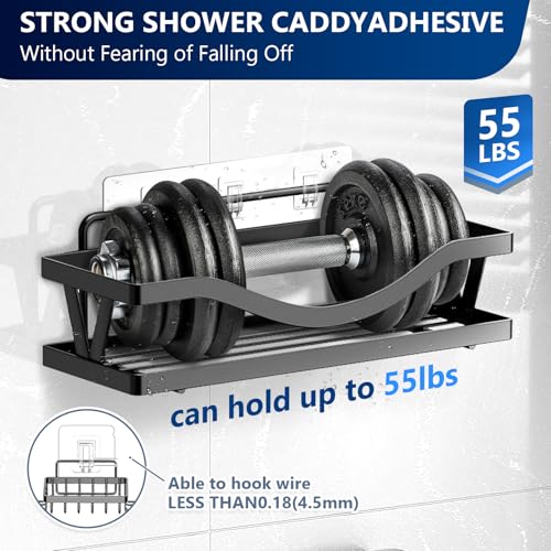 Shower Caddy Adhesive Replacement Hooks, Strong Waterproof Strips, No Drilling for Bathroom Shelves, Kitchen Racks, and Soap Holders (Transparent-4 Pack 3 Hook) - color: Transparent-4 Pack 3 Hook
