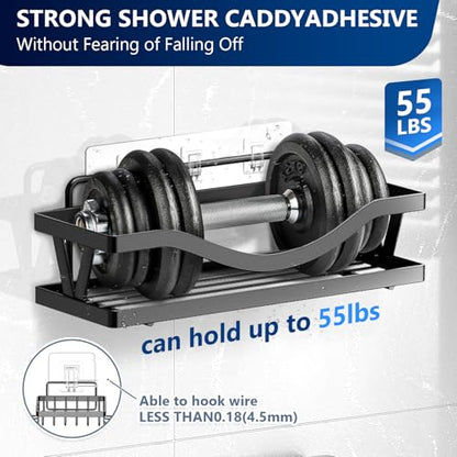 Shower Caddy Adhesive Replacement Hooks, Strong Waterproof Strips, No Drilling for Bathroom Shelves, Kitchen Racks, and Soap Holders (Transparent-4 Pack 3 Hook) - color: Transparent-4 Pack 3 Hook