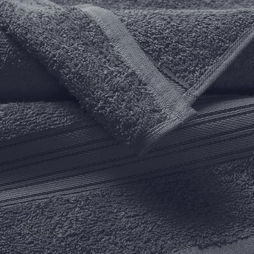 BOUTIQUO Ultra Soft Cotton Washcloths, Contains 12 Piece Face Cloths 12x12 inch, Ideal for Everyday use Face Towels, Compact & Lightweight Multi Purpose Washcloths - Charcoal Grey - color: Charcoal Grey, size: Washcloths - Set of 12