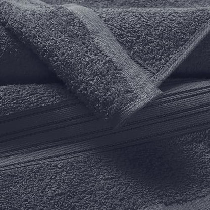 BOUTIQUO Ultra Soft Cotton Washcloths, Contains 12 Piece Face Cloths 12x12 inch, Ideal for Everyday use Face Towels, Compact & Lightweight Multi Purpose Washcloths - Charcoal Grey - color: Charcoal Grey, size: Washcloths - Set of 12