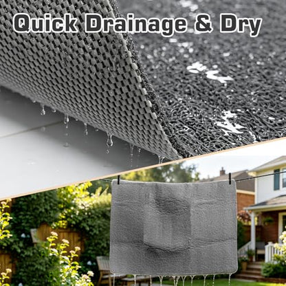 58x44 Extra Large Shower Mat, Non Slip Shower Mats for Inside Shower, Bathtub Mat Non Slip, Soft PVC Loofah Anti Slip Shower Stall Mat for Bathroom & Wet Area, Quick Drying, Grey - color: Gray