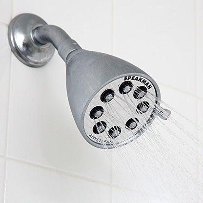 Speakman S-2251 Signature Icon Anystream Adjustable High Pressure Shower Head - 2.5 GPM Solid Brass Replacement Bathroom Showerhead, Polished Chrome - color: Polished Chrome, size: 2.5 GPM