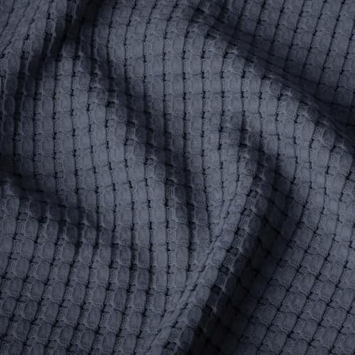 Bath Towels - 4 Pack Waffle Weave Bath Towels for Bathroom, 30x60 Inch, Cotton Towel Ultra Soft, Lightweight, Oversized, Lint Free - Steel Grey