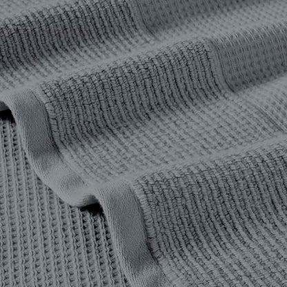 Modern Threads Waffle-Rib 6-Piece Towel Set – Premium Cotton Bath Towels, Ultra-Absorbent & Soft, Elegant Waffle Texture for Bathroom & Spa, Carbon - color: Carbon