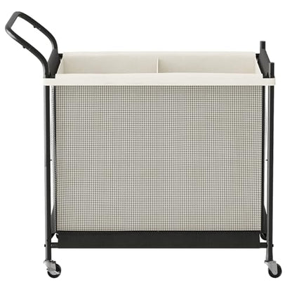 Laundry Hamper with Wheels - 2 Section Laundry Basket 140L, Removable Washable Bags, Height-Fitted Rolling Laundry Cart for Laundry Room & Bedroom - size: 140L(2-Section)