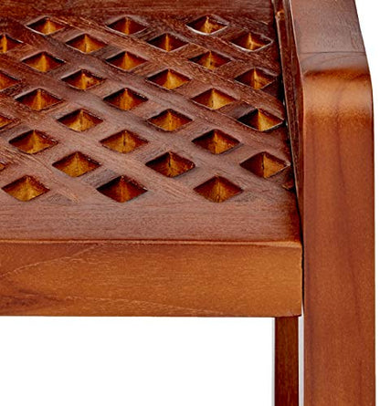Shower Seat Bench with Storage Shelf for Seating, Support & Relaxation, Spa Bath Bench Stool Perfect for Indoor or Outdoor Use