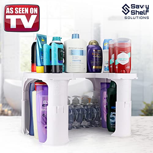 Expandable Under Sink Organizer and Storage I Bathroom Under the Sink Organizer Kitchen Under Sink Shelf I Cleaning Supplies Organizer Under Sink Storage I EXPANDABLE HEIGHT DEPTH & WIDTH