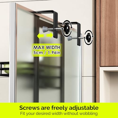 Orimade Over The Door Shower Caddy Adjustable 4 Tier Black,Bathroom Hanging Organizer Shelf Rustproof with 4 Hooks,Shower Basket with Soap Holder and Suction Cup - color: Black-4T