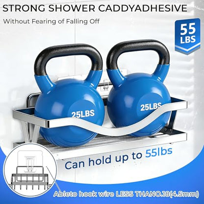 Shower Caddy Adhesive Replacement Hooks, Heavy Duty Waterproof Strips, No Drilling for Bathroom Shelves, Kitchen Racks, and Soap Holders (Transparent-8Pack 2Hook) - color: Transparent-8Pack 2Hook