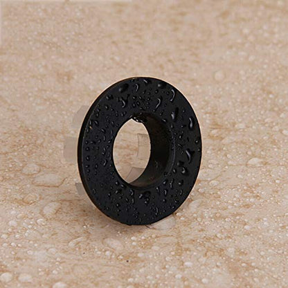 Sink Basin Trim Overflow Cover Brass Insert in Hole Round Caps Matte Black 2 PCS - color: Matte Black 2 Pcs