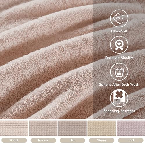 Madison Park 800GSM 100% Cotton Bathroom Bath Towel Set of 8, Blush | Long Staple, Highly Absorbent, Durable Hotel Spa Quality, Quick Dry, Double Stitched Hems, Lint Reducing, OEKO-TEX Certified - color: Blush, size: Multi-Sizes