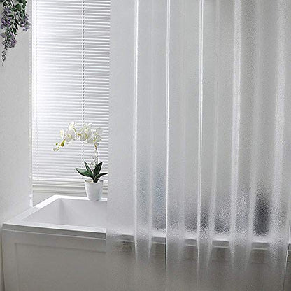 AooHome 72 W x 60 L inch Short Shower Curtain Liner, Frosted Eva Shower Curtain with Magnets, Water Repellent, Semi Transparent - color: Frosted, size: 72"W x 60"L (Pack of 1)
