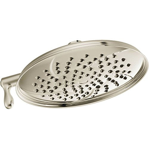 Moen Isabel Polished Nickel 8" Two-Function Showerhead with Immersion Technology at 2.5 GPM Flow Rate, S1311NL - color: Polished Nickel, style: Basic