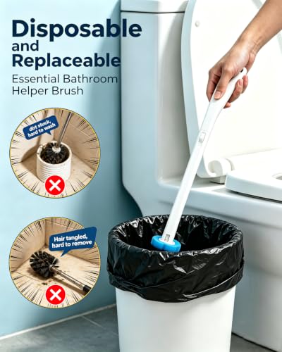 Disposable Toilet Brush Set with Holder, 36pcs Toilet Wand Refills, Toilet Bowl Cleaner System for Bathroom - size: 1 Brush+36 Refills