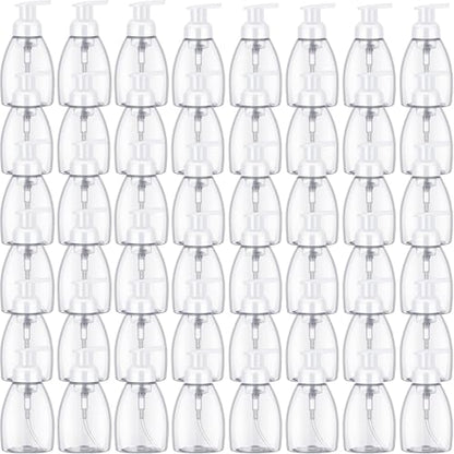 Nuenen 48 Pieces 8oz Foaming Soap Dispenser Refillable Foaming Pump Bottles Bulk Travel Hand Soap Dispenser Plastic Press Bottles Empty Containers for Shampoo Bathroom Commercial(White) - color: White