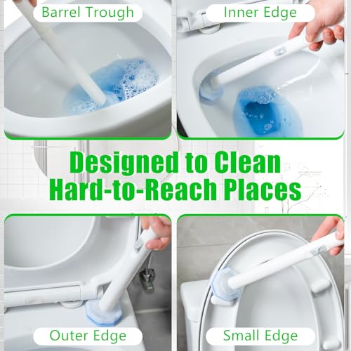 Toilet Brush for Clorox, Toilet Bowl Cleaner Refill Pads,40 Count | Compatible with Clorox Toilet System, Pre-Loaded Cleaner, 3-Layer Scrub Pads, 4X Cleaning Power ,for Toilet&Bathroom Cleaning - size: 1 Count (Pack of 40)