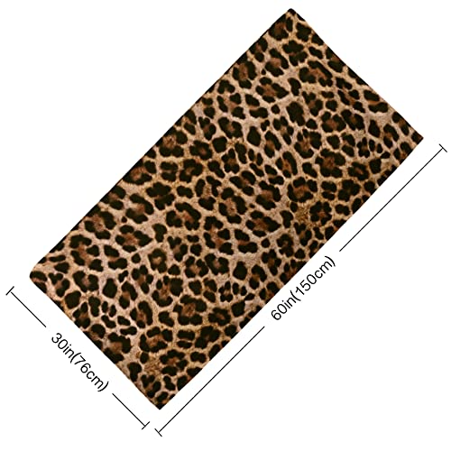 LIVILAN Oversized Leopard Beach Towel Cheetah Blanket for Women Girls, Thin Lightweight Microfiber Sand Free Quick Dry Towel, 30”X60” Pool Bath Yoga Shower Cheetah Gifts - color: Yellow Leopard Beach Towel, size: 60.00" x 30.00"