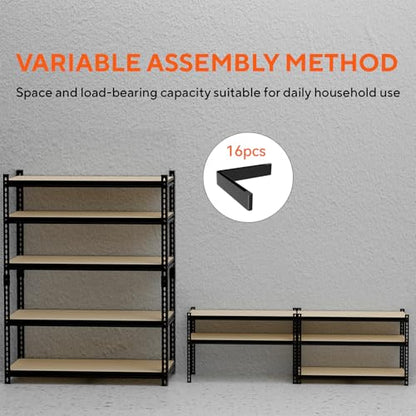 5 Tier Garage Shelving, Adjustable Heavy Duty Garage Shelves | 72 "H Metal Storage Shelves Unit for Basement,Warehouse,Pantry Kitchen - size: 72*40*18