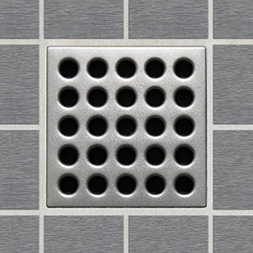 E4410 Square Shower Drain Grate, Satin Nickel