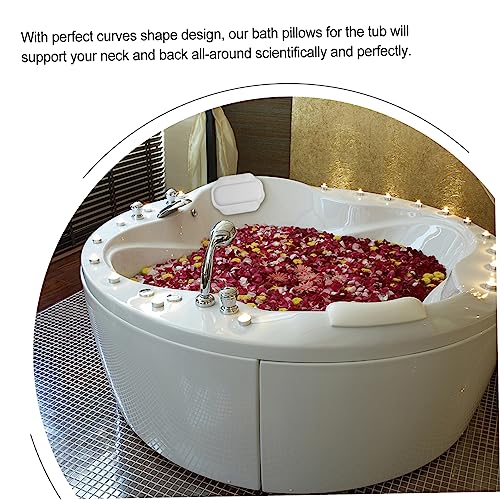 Bathtub Pillow with Ultra-Large Suction Cups for Secure Non-Slip Support Spa Bath Cushion for Head and Neck Comfort Fits Most Tubs Ideal for Relaxing Home Baths and Shower Spa Sessions
