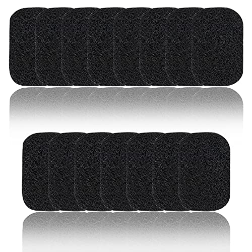 15 Piece Soap Savers Pads - Black BPA Free Holder for Bar Soap, Non-Slip Self Draining Dish Lift for Shower, Kitchen, Bathroom - Tray Bulk Accessories - color: Black