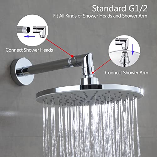 Shower Head Elbow Adapter, Shower Arm Elbow Adapter for Hand Showers and Wall-mounted Showers，Shower Arm Extension (90degree） - color: 90degree