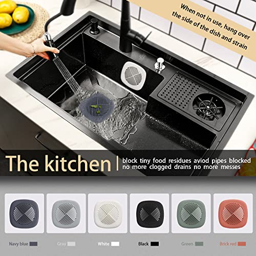 Hair Catcher Shower Drain Cover Sturdy Silicone 5.5 Inches Bathroom Accessories Drain Plug Drain Protector Hair Stopper for Kitchen Bathtub and Laundry Pink 2 Pack