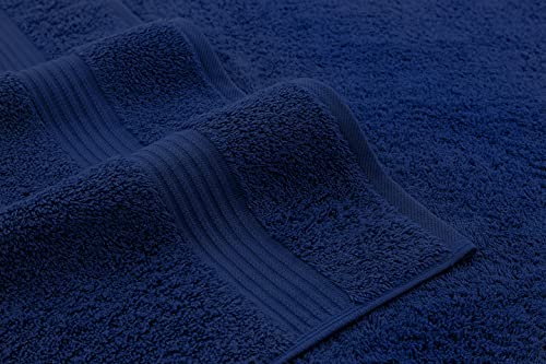 American Veteran Towel, Hand Towels for Bathroom Set of 4, 100% Cotton Turkish Hand Towel Sets, Soft Hand Face Towels, Navy Blue Hand Towels - color: Navy Blue