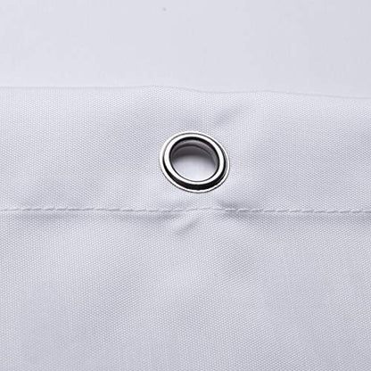 Luxury Shower Curtain Liner for Bathroom Water Repellent Fabric Washable Cloth (Hotel Quality, Friendly, Heavy Weight) with White Plastic Hooks (54" x 78", Pure White) - color: Pure White, size: 54"W x 78"L (Pack of 1)